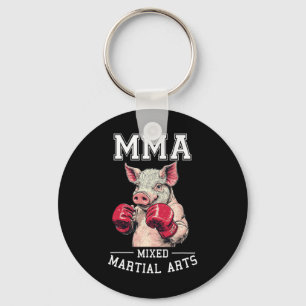 Starker Mixed Martial Arts Pig - Thai Boxing Cage Schlüsselanhänger