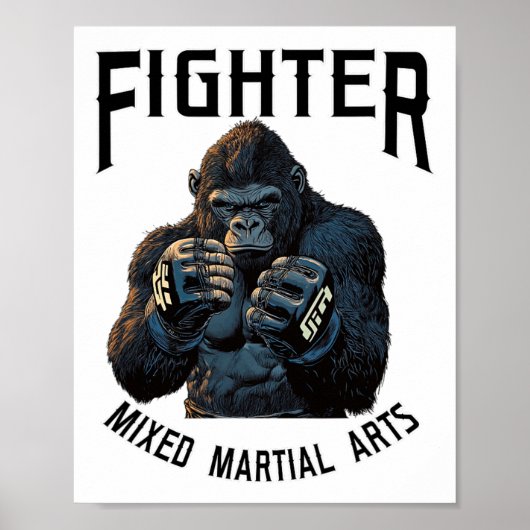 Starker Mma Gorilla - Boxen und Käfigkampf Poster (Vorne)