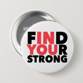 Starker Motivationszitat-Button Button (Vorne & Hinten)