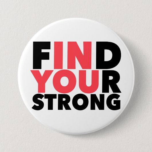 Starker Motivationszitat-Button Button (Vorderseite)