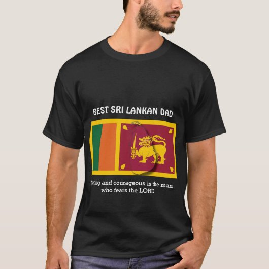 Starker Mut | PERSONALISIERT | SRI LANKAN VATER T-Shirt (Vorderseite)