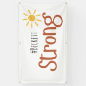 starker #name Kinderkrebs Außenbanner Zeichen Banner (Vertikal)