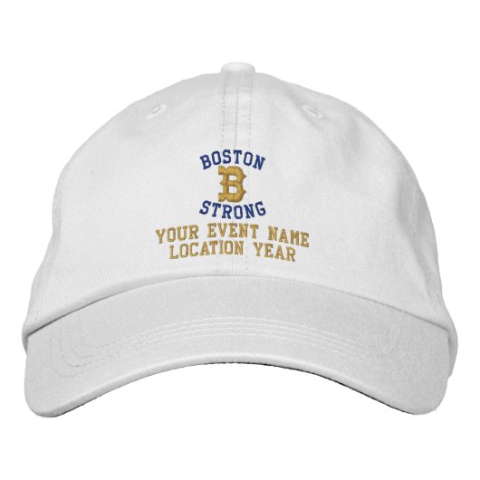Starker Personalizable EDIT TEXT Bostons Bestickte Baseballkappe (Vorderseite)