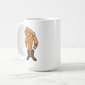 Starker Pie mit Stiefeln Kaffeetasse (Vorderseite Links)