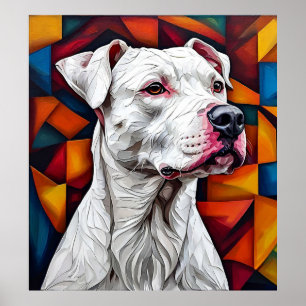 Starker Pitbull-Hund Poster