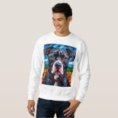 Starker Pitbull-Hund Sweatshirt (Vorne ganz)