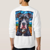 Starker Pitbull-Hund Sweatshirt (Rückseite)
