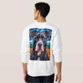 Starker Pitbull-Hund Sweatshirt (Schwarz voll)