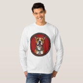Starker Pitbull-Hund T-Shirt (Vorne ganz)