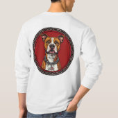 Starker Pitbull-Hund T-Shirt (Rückseite)