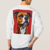 Starker Pitbull-Hund T-Shirt (Rückseite)