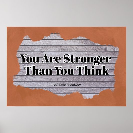 "Stärker" Positives Zitat "Wandkunst & Poster"  Poster (Vorne)