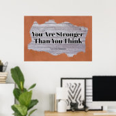 "Stärker" Positives Zitat "Wandkunst & Poster"  Poster (Heimbüro)