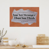 "Stärker" Positives Zitat "Wandkunst & Poster"  Poster (Küche)