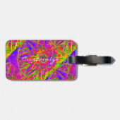 Starker psychedelischer Hippie färbt Thunder_Cove Gepäckanhänger (Rückseite horizontal)