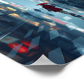 starker Regen in Tokio 2 Poster (Ecke)