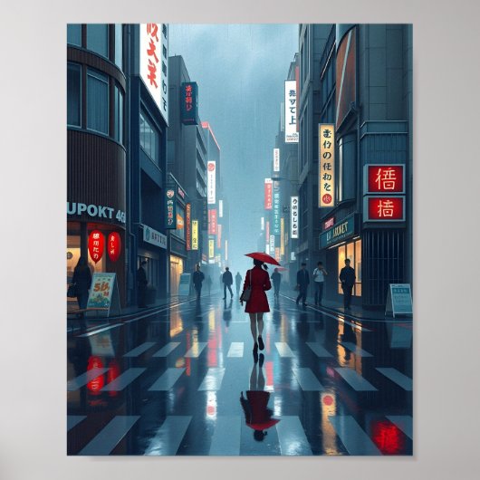 starker Regen in Tokio 2 Poster (Vorne)