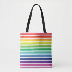 Starker Regenbogen-Streifen Muster lgbtq lgbt Tasche