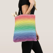 Starker Regenbogen-Streifen Muster lgbtq lgbt Tasche (Von Nahem)
