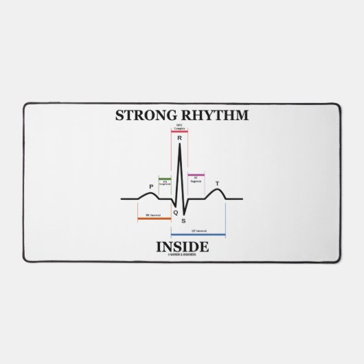 Starker Rhythmus innerhalb des Elektrokardiogramms Schreibtischunterlage (Vorderseite)
