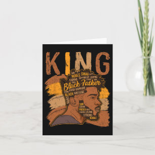 Starker schwarzer König African American Tee Natur Karte