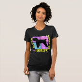 Starker schwarzer Russe Terrier T-Shirt (Vorne ganz)