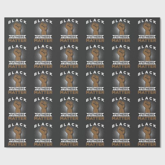 Starker schwarzer Vater ist für die schwarze Gesch Geschenkpapier (Flach)