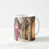 Starker Smart souveräner Boss-Babe-Roter-Power-Anz Kaffeetasse (VorderseiteRechts)