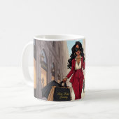 Starker Smart souveräner Boss-Babe-Roter-Power-Anz Kaffeetasse (Vorderseite Links)