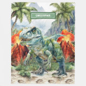 Starker T-Rex-Blanket-Individuelle Name Personalis Fleecedecke (Vorderseite)
