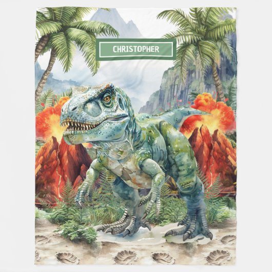Starker T-Rex-Blanket-Individuelle Name Personalis Fleecedecke (Vorderseite)