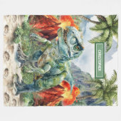 Starker T-Rex-Blanket-Individuelle Name Personalis Fleecedecke (Vorderseite (Horizontal))
