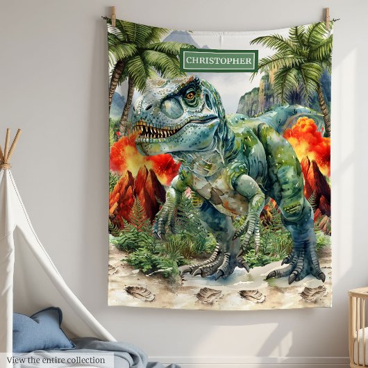 Starker T-Rex-Blanket-Individuelle Name Personalis Fleecedecke