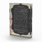 Stärker, tapfer, Typografie Fotoblock (Rechts)