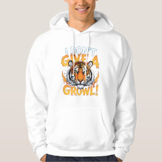 Starker Tigerjäger Grungy-Typografie-Design Hoodie