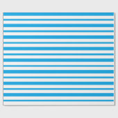 Starker und dünner Türkis und weiße Streifen Geschenkpapier (Flach)