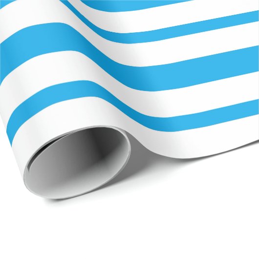 Starker und dünner Türkis und weiße Streifen Geschenkpapier (Rolleneckpunkt)