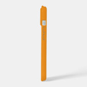 Starker und mutiger Bibelvers Einfaches Orange iPhone 15 Hülle (Linke Seite)