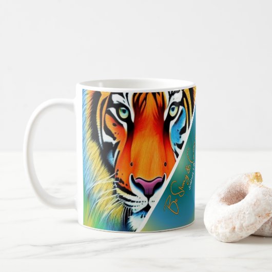 Starker und mutiger Christlicher Glaube Kaffeetasse (Mit Donut)