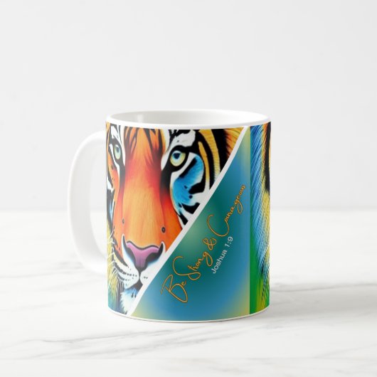 Starker und mutiger Christlicher Glaube Kaffeetasse (Vorderseite Links)