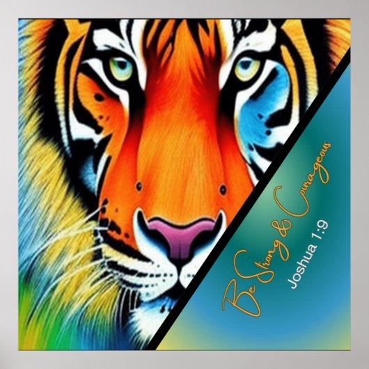 Starker und mutiger Christlicher Glaube Poster (Vorne)