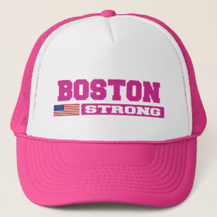 STARKER US Flaggen-Hut BOSTONS (Rosa) Truckerkappe