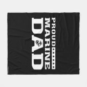 Starker Vater - weiß Fleecedecke (Vorderseite (Horizontal))