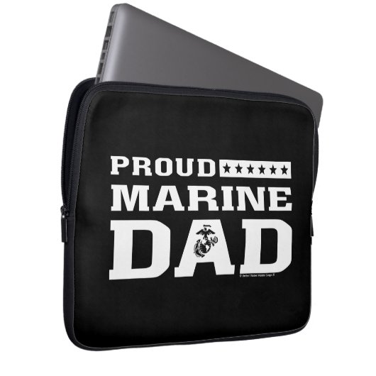 Starker Vater - weiß Laptopschutzhülle (Vorne Rechts)