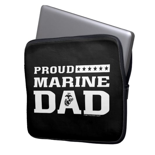 Starker Vater - weiß Laptopschutzhülle (Vorderseite Links)