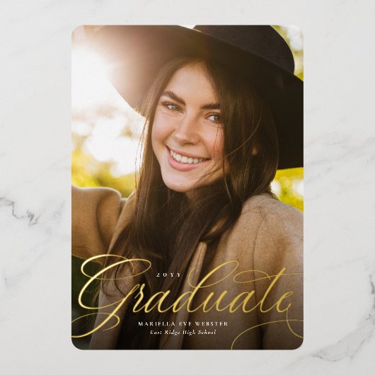 Starker vertikaler Abschluss Folieneinladung (Vorderseite)