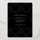 Starker vertikaler Abschluss Folieneinladung (Rückseite)