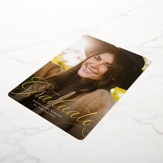 Starker vertikaler Abschluss Folieneinladung (Gedreht)