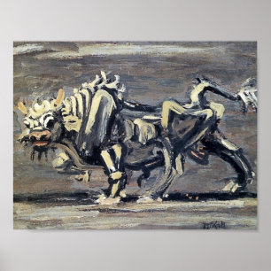 Starker "weißer Ochse 1" Malerei vom Lee Jung-seob Poster