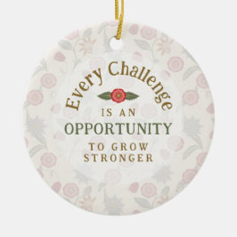 "Stärker werden"-Affirmation Keramik Ornament